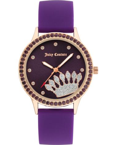 RELOJ JUICY COUTURE JC1342RGPR LILA CON BISEL DE CRISTALES Y CORONA LILA