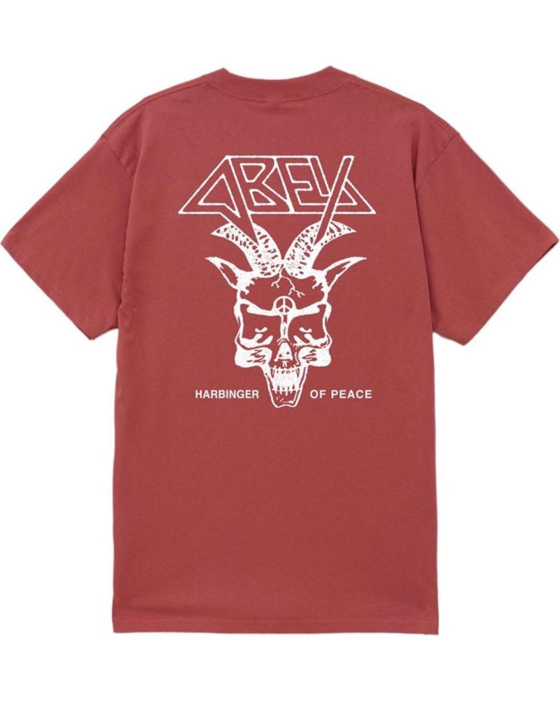 OBEY HARBINGER OF PEACE MINERAL RED T-SHIRT