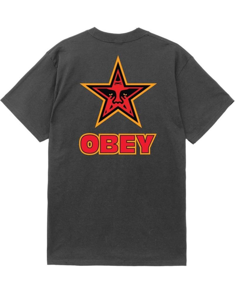 OBEY STAR VINTAGE T-SHIRT SCHWARZ