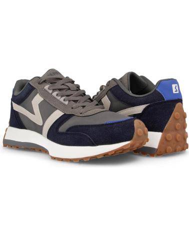 PAREDES FORTALENY TÊNIS CASUAL CINZA-AZUL GRIS AMARILLO GRIS AMARILLO