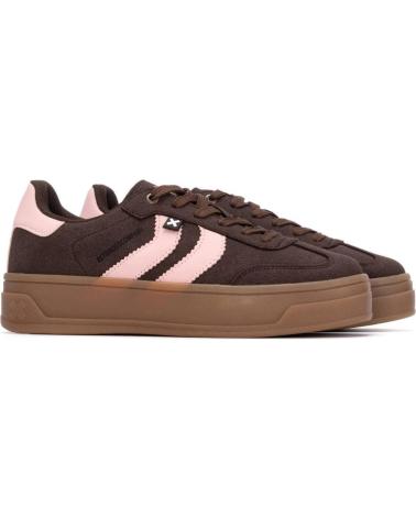XTI WOMEN'S CASUAL SNEAKERS 144586 BROWN MARRON