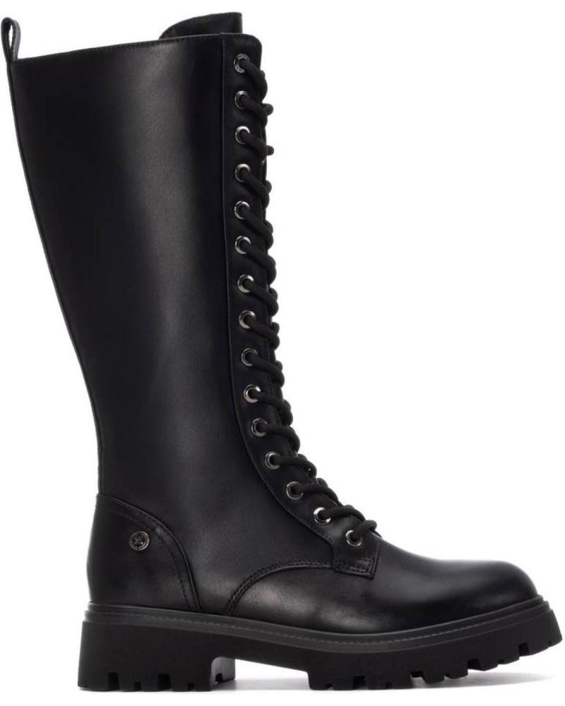 XTI 144656 BOTTE HAUTE NOIRE À LACETS STYLE MILITAIRE NEGRO