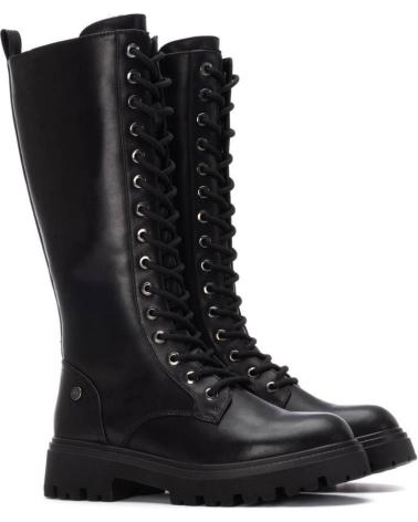 XTI 144656 BOTTE HAUTE NOIRE À LACETS STYLE MILITAIRE NEGRO