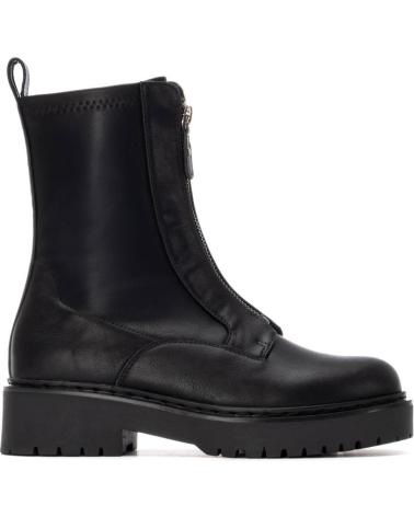 BOTTINE PLATE XTI 144661 NOIRE AVEC FERMETURE ÉCLAIR FRONTALE NEGRO