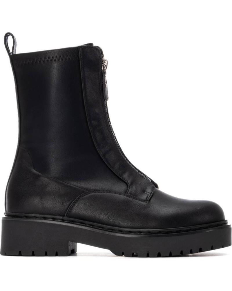 BOTTINE PLATE XTI 144661 NOIRE AVEC FERMETURE ÉCLAIR FRONTALE NEGRO