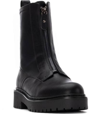 BOTTINE PLATE XTI 144661 NOIRE AVEC FERMETURE ÉCLAIR FRONTALE NEGRO