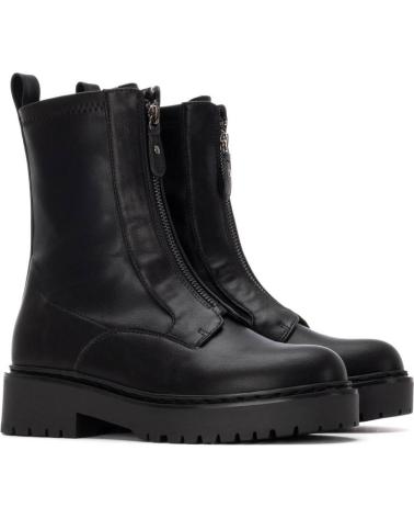 BOTTINE PLATE XTI 144661 NOIRE AVEC FERMETURE ÉCLAIR FRONTALE NEGRO