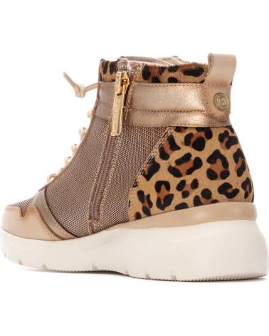 BASKETS MONTANTES CARMELA 162514 BEIGE AVEC IMPRIMÉ ANIMALIER BEIGE