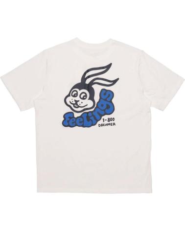 T-SHIRT AND FEELINGS RABBIT MANGA CURTA BRANCO COM ESTAMPA MULTICOLORIDA MULTICOLOR