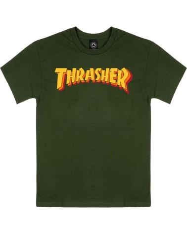 T-SHIRT THRASHER STACKED VERDE MULTICOLOR MULTICOLOR