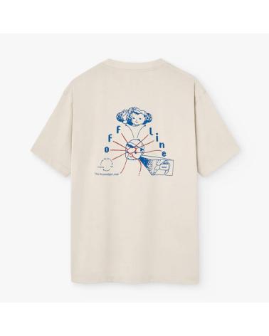 T-SHIRT WE ARE NOT FRIENDS TRAVEL BOY BEGE LIGHT CREAM MULTICOLOR