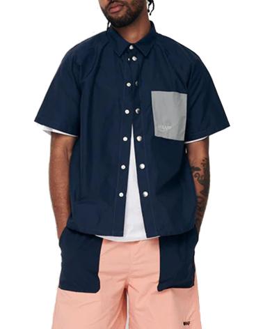 CAMISA WE ARE NOT FRIENDS YAMA AZUL E CINZENTO MULTICOLOR