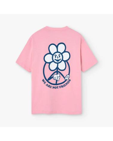 T-SHIRT WE ARE NOT FRIENDS YOUNG DAISY ROSA SALMÃO CLARO MULTICOLOR