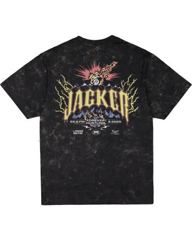 T-SHIRT JACKER INFERNO PRETO LAVADO MULTICOLOR
