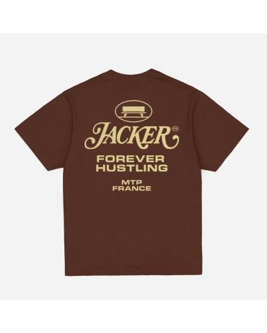 T-SHIRT JACKER COLLECTIVE CASTANHA COM GRÁFICO DOURADO MULTICOLOR