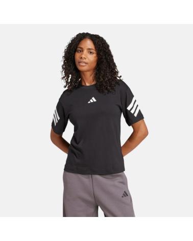 T-SHIRT ADIDAS MANGA CURTA COM 3 RISCAS PRETA NAN