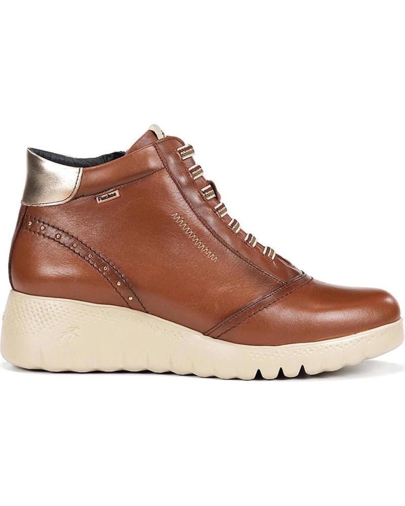 BOTTINE FLUCHOS LIVE F2246 CUIR EN CUIR AVEC TALON COMPENSÉ CUERO