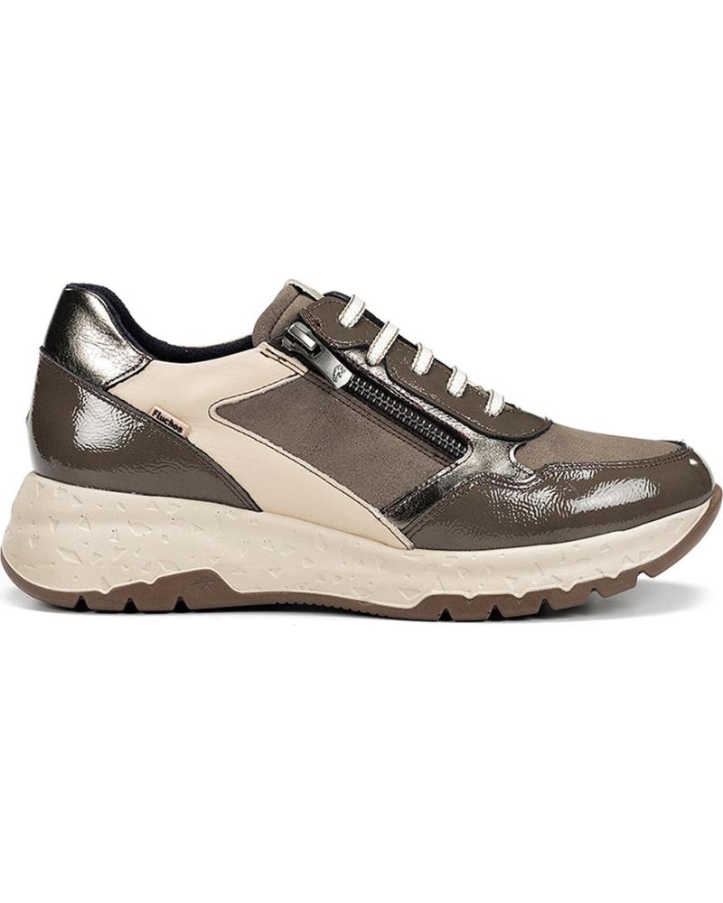SAPATILHAS FLUCHOS NEXUS F2308 TAUPE COM FECHO DE CORRER TAUPE