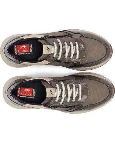 SAPATILHAS FLUCHOS NEXUS F2308 TAUPE COM FECHO DE CORRER TAUPE