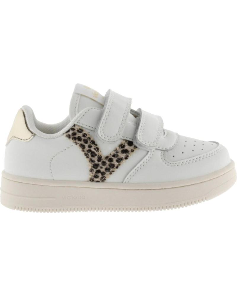 VICTORIA SCARPE DA GINNASTICA TIEMPO VELCRO EFFETTO PELLE FANTASIA BEIGE BEIGE