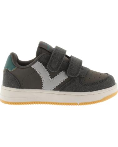 VICTORIA ZAPATILLAS TIEMPO VELCRO EFECTO PIEL SERRAJE ANTRACITA GREY GREY