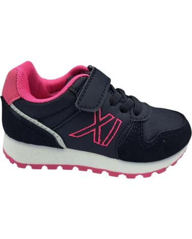 CALZADOMANIA GIRLS' VELCRO BLACK SPORT SNEAKERS NEGRO