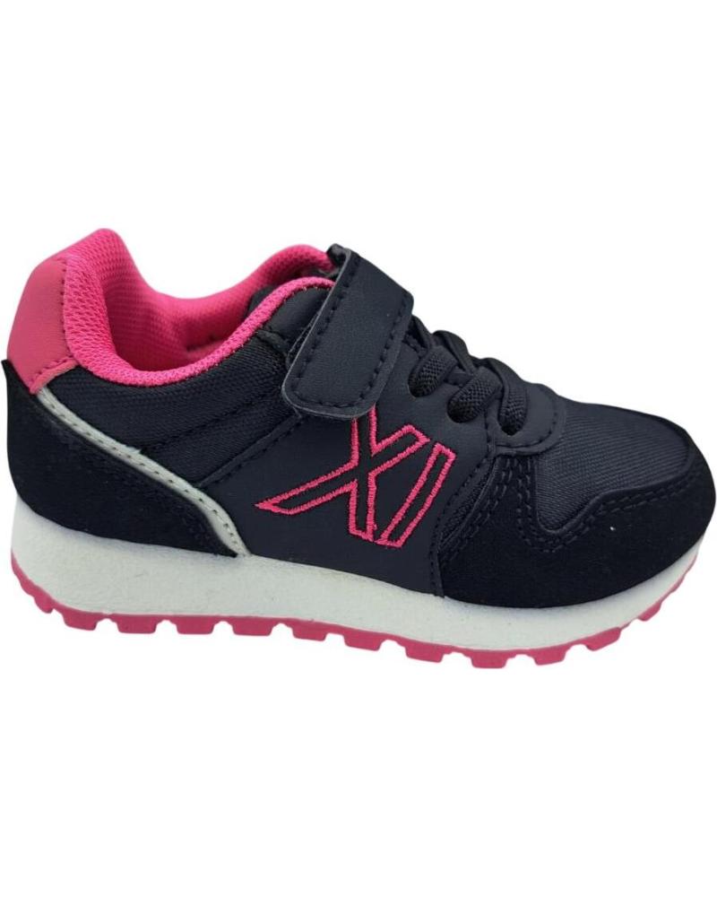 CALZADOMANIA GIRLS' VELCRO BLACK SPORT SNEAKERS NEGRO