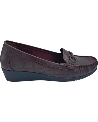 CALZADOMANIA BURGUNDY WEDGE LOAFER BURDEOS