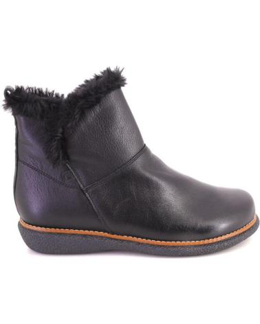 BOTTINES VALERIAS 2356 EN CUIR NOIR AVEC DOUBLURE FOURRURE NEGRO