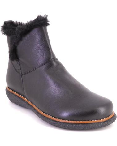 BOTTINES VALERIAS 2356 EN CUIR NOIR AVEC DOUBLURE FOURRURE NEGRO