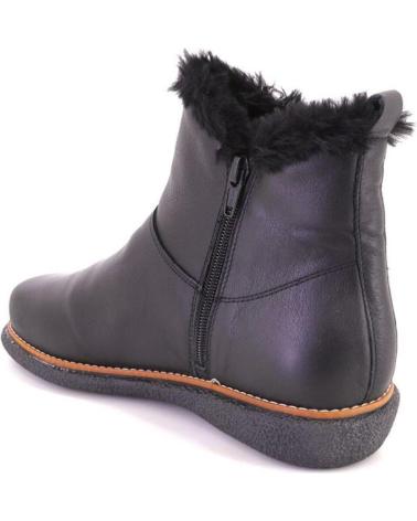 BOTTINES VALERIAS 2356 EN CUIR NOIR AVEC DOUBLURE FOURRURE NEGRO