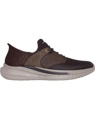 SKECHERS SLIP-INS 210890 - TÊNIS CASUAL MASCULINO (MARROM) MARRON