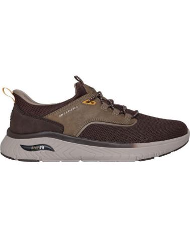 SKECHERS SLIP-INS 211190 - TÊNIS CASUAL MASCULINO (MARROM) MARRON