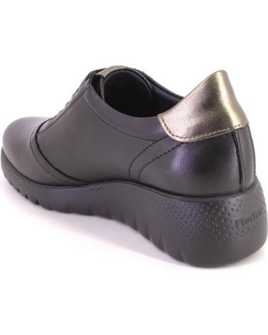 FLUCHOS F2096 - BLACK LEATHER PLATFORM SHOES NEGRO