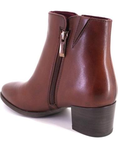 TAMARIS 25367 - LEATHER ANKLE BOOTS IN COGNAC WITH ZIPPER CUERO