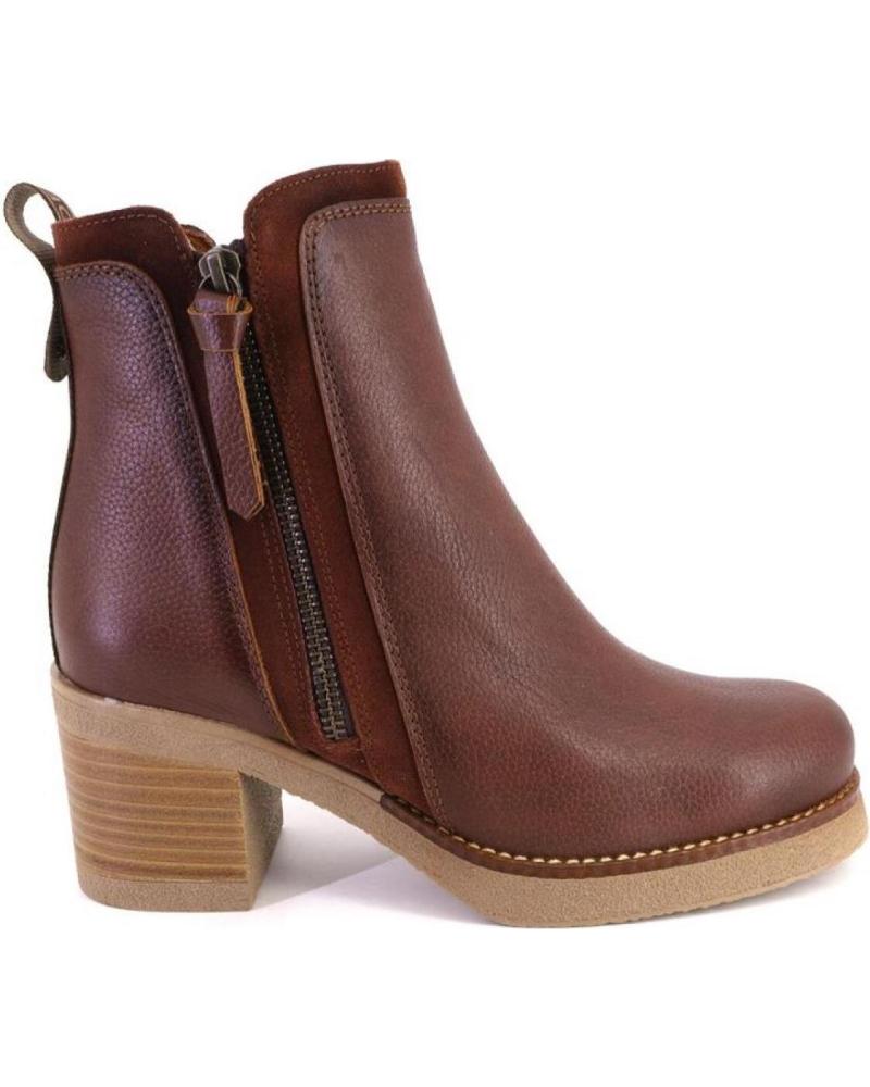BOTTINE EN CUIR MARRON DESIREÉ MULAN10 MARRON