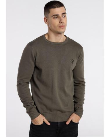 SIX VALVES MAGLIONE GIROCOLLO LISCIO CON LOGO VERDE VERDE