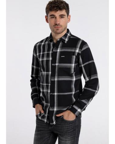 CAMICIA A MANICHE LUNGHE SIX VALVES STAMPA QUADRI MULTICOLORE ESTAMPADO-MULTICOLOR