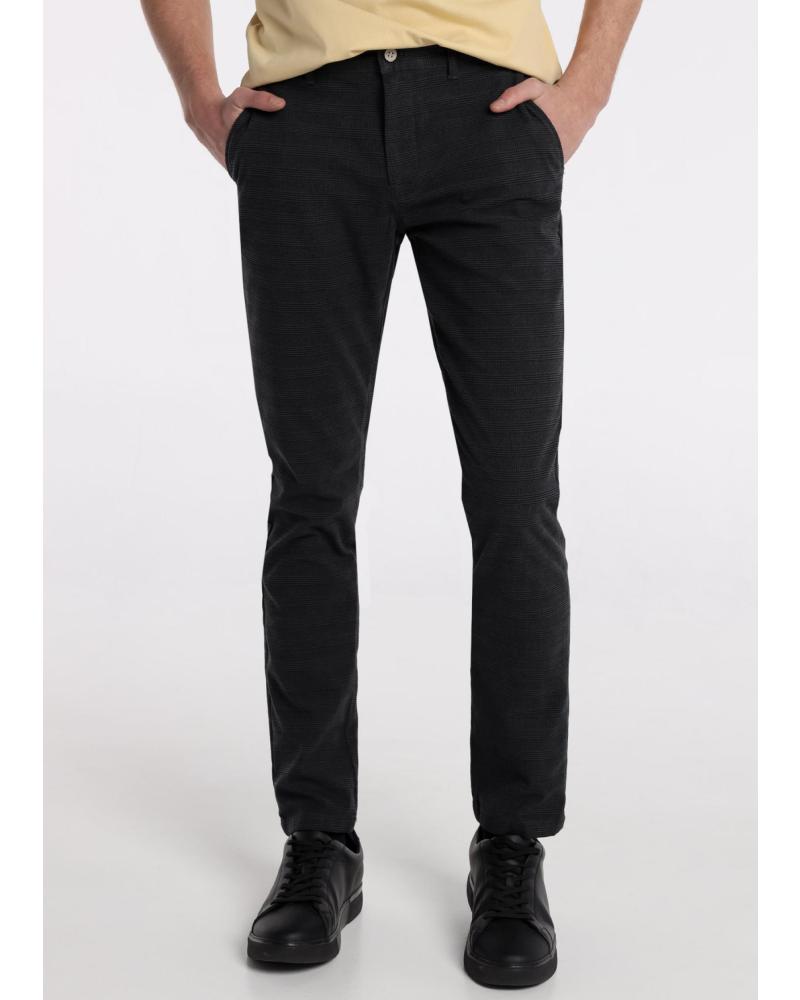 PANTALONE CHINO BENDORFF NERO MODERNO ESTAMPADO-MULTICOLOR