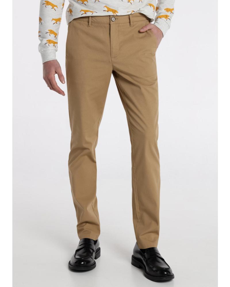 PANTALONE CHINO BENDORFF MARRONE VITA MEDIA SLIM FIT MARRóN