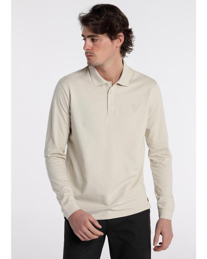 POLO BENDORFF BASIC MANICHE LUNGHE BEIGE MARRóN