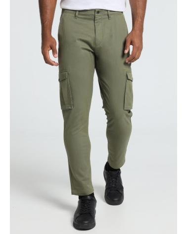 PANTALONE CARGO BENDORFF VERDE MILITARE | TAGLIO DRITTO VITA MEDIA VERDE
