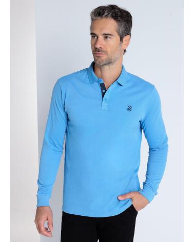 POLO BASICA A MANICHE LUNGHE BENDORFF BLU AZUL