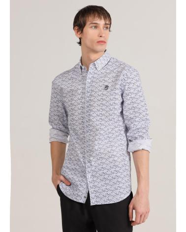 BENDORFF CAMICIA POPELINE MINIPRINT MULTICOLORE MANICA LUNGA MULTICOLOR