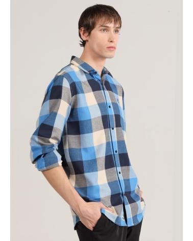 CAMISA BENDORFF DE MANGA LARGA A CUADROS MULTICOLOR CON LOGO BORDADO ILLUSION MULTICOLOR