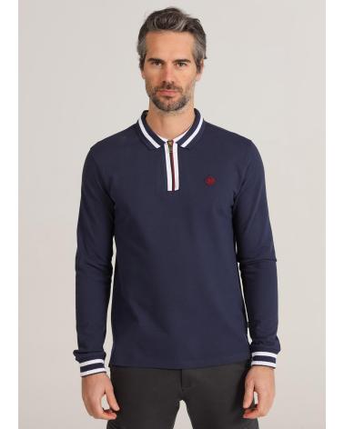 BENDORFF POLO DE MANGA LARGA CON CREMALLERA AZUL AZUL