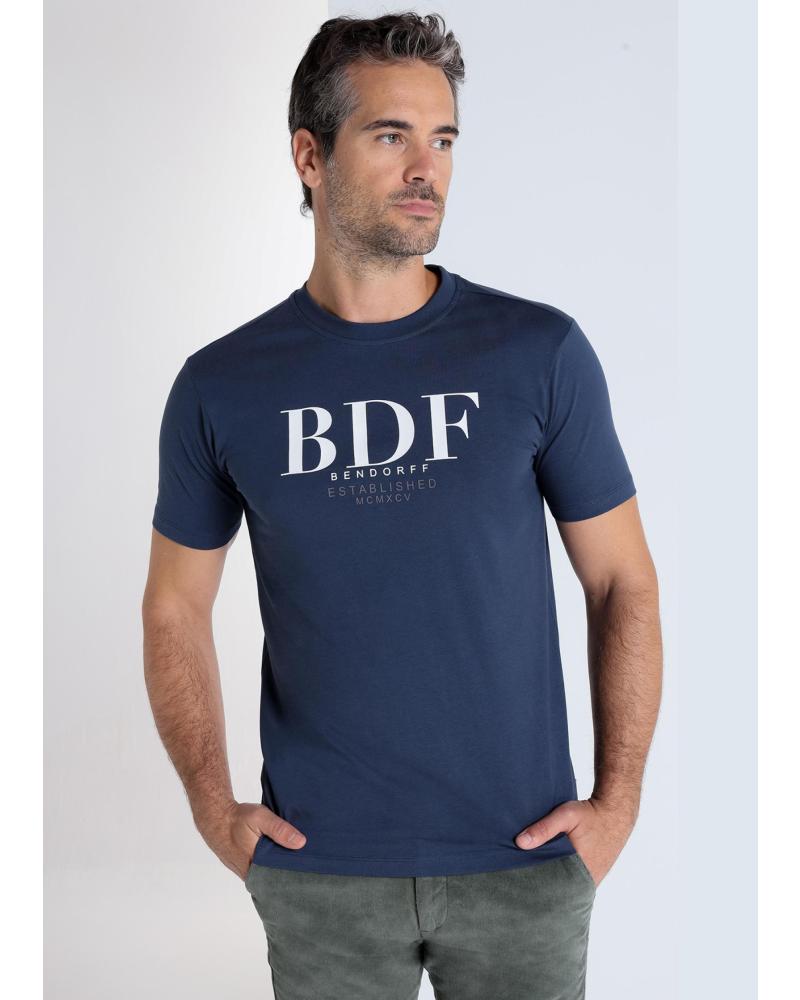 T-SHIRT BENDORFF GRAPHIQUE BDF MANCHES COURTES BLEU AZUL