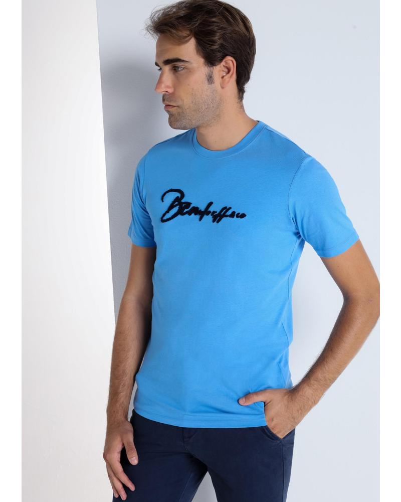 BENDORFF T-SHIRT BASIQUE CHENILLE BLEU OCÉAN AZUL