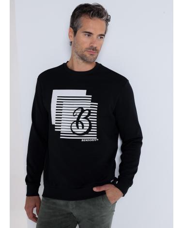 BENDORFF FELPA GRAFICA GIROCOLLO NERA NEGRO