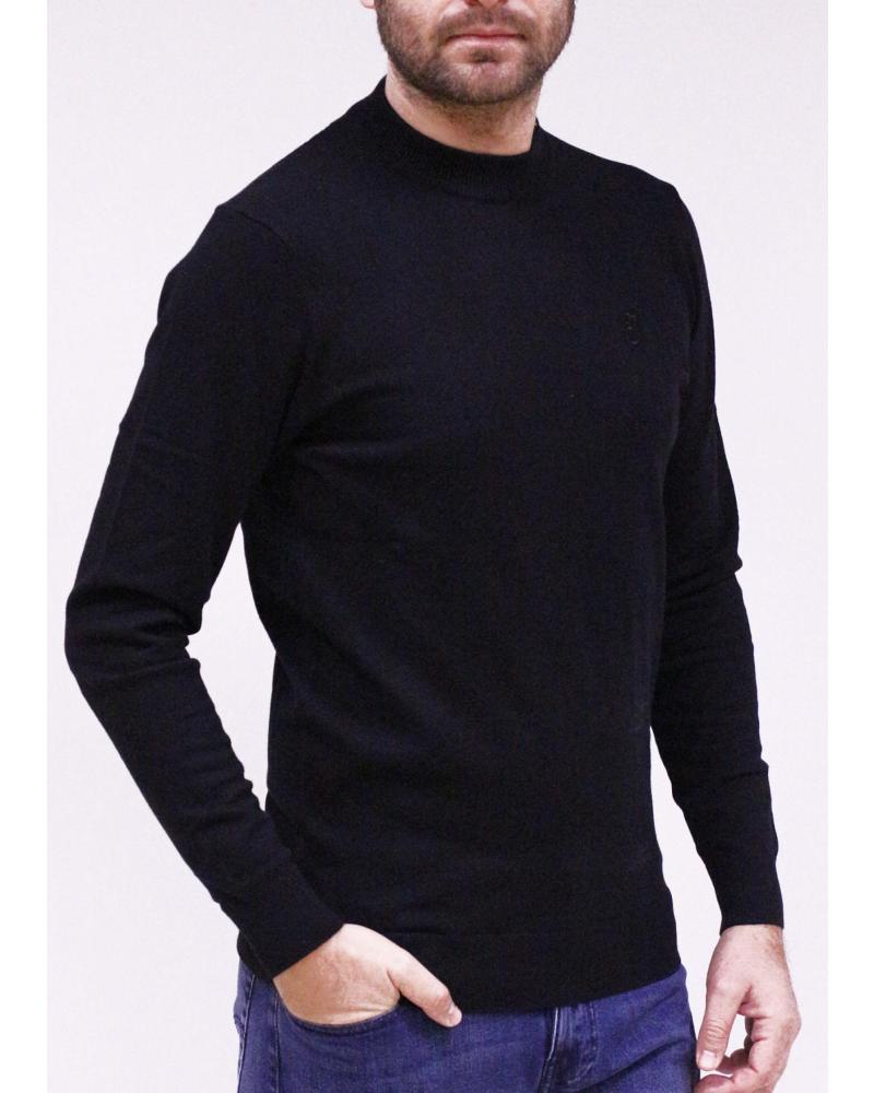 BENDORFF MAGLIONE BASIC COLLO ALTO NERO NEGRO